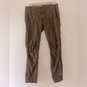 Nili Lotan Brown Cargo Pants Joggers Relaxed Fit and Straight Leg size 4 EUC